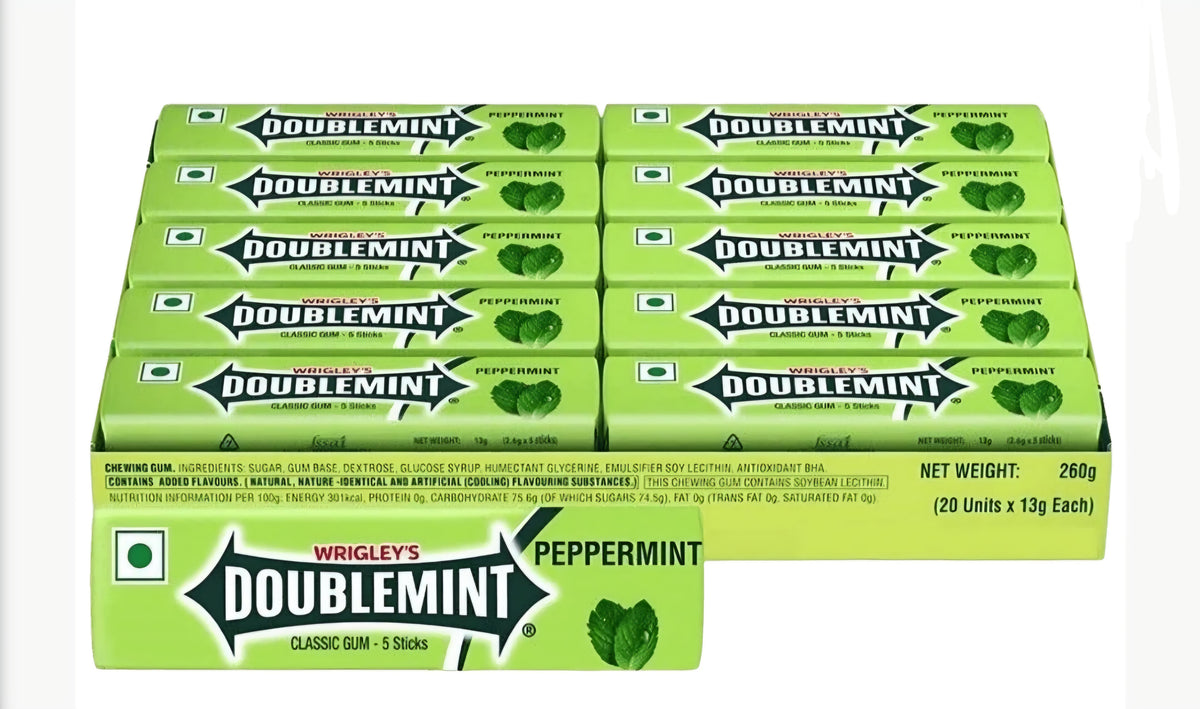 Wrigley's Doublemint Peppermint Chewing gum (x20 pack)