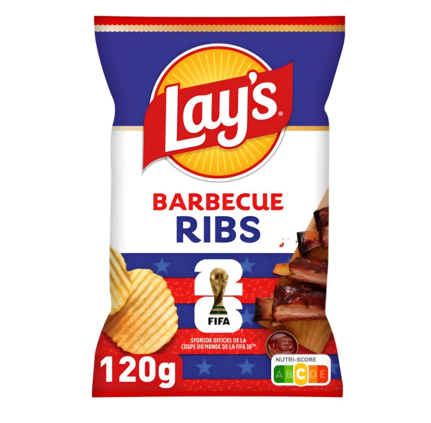 Lays Barbecue Ribs Crisps 120g