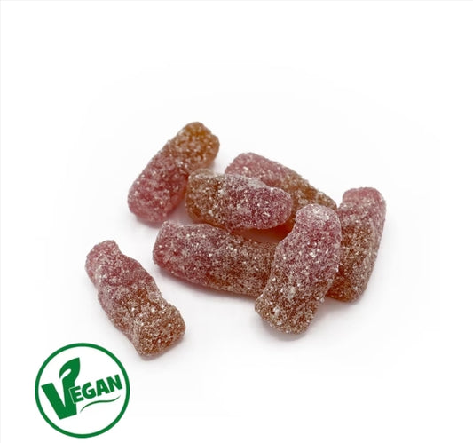 Fizzy Cherry Cola Bottles (vegan)