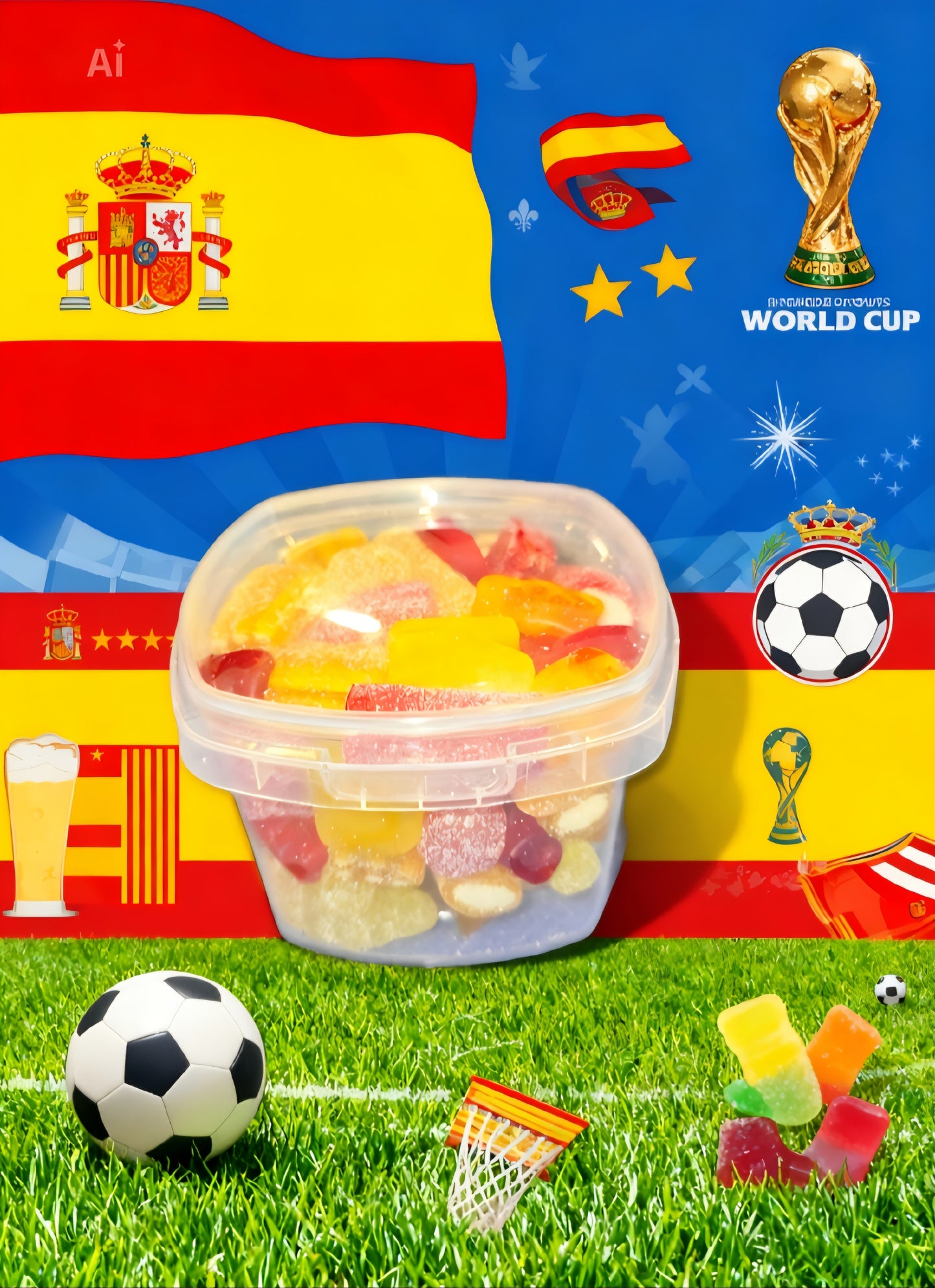 World Cup Themed Mini Tubs