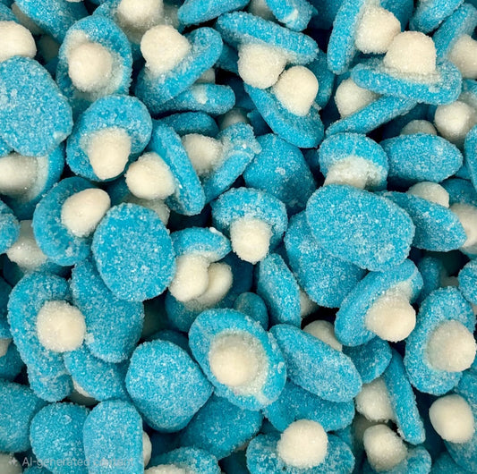 Fizzy Blue Raspberry Mushrooms