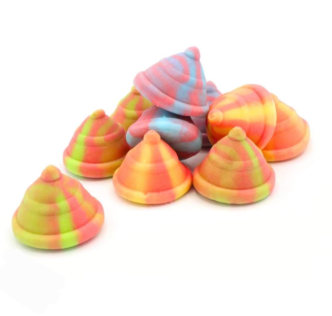 Multicoloured Spinning Tops